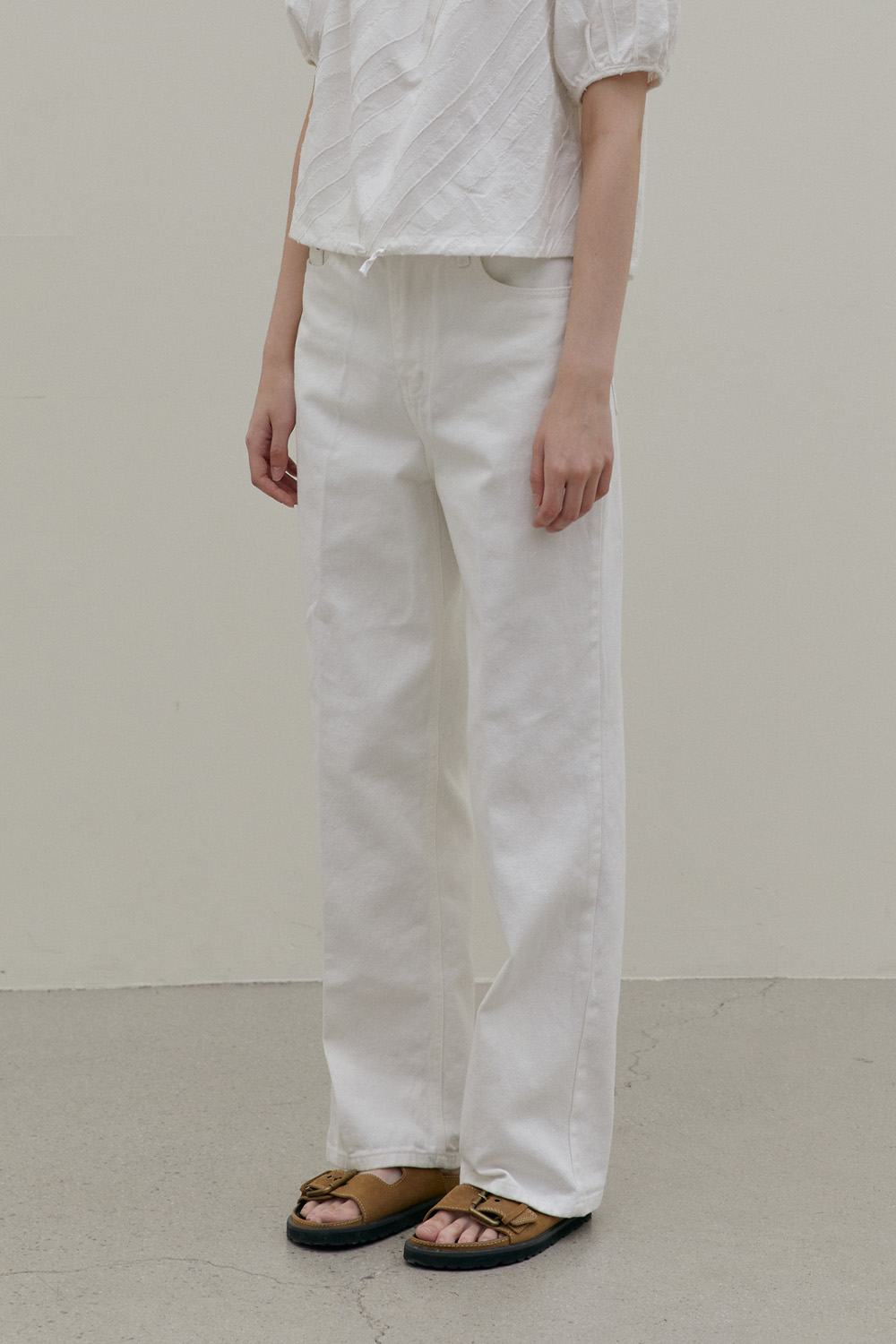 [4차] Lei white denim pants