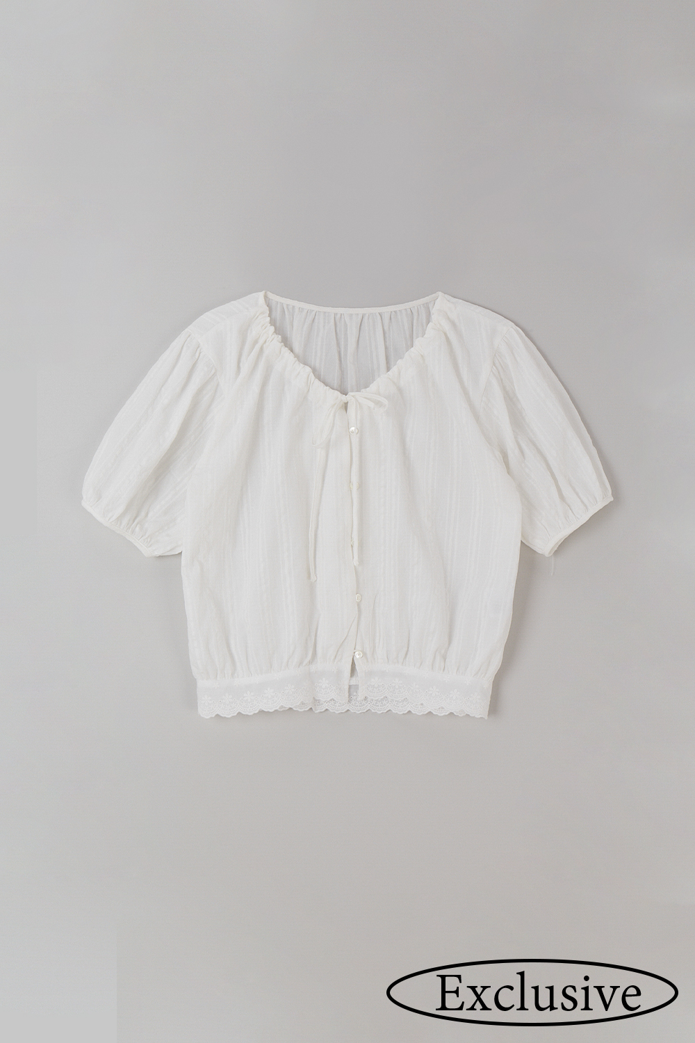Alora puff blouse_white